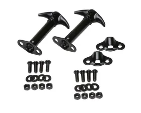 Steinjager Black Stainless Steel Factory Replacement Hood Flutter Linkage Jeep CJ-5 1955-1983