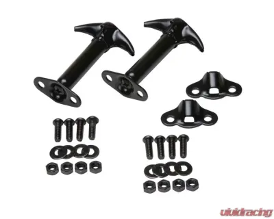 Steinjager Black Stainless Steel Factory Replacement Hood Flutter Linkage Jeep CJ-5 1955-1983 - J0058786