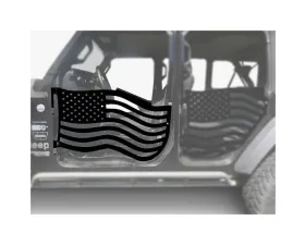 Steinjager Black Front American Flag Doors Jeep Gladiator JT 2019+