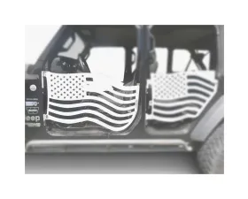Steinjager Cloud White Front American Flag Doors Jeep Gladiator JT 2019+