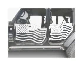 Steinjager American Flag Rear Doors Cloud White Jeep Gladiator JT 2019+