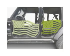 Steinjager American Flag Rear Doors Gecko Green Jeep Gladiator JT 2019+