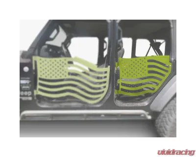 Steinjager American Flag Rear Doors Gecko Green Jeep Gladiator JT 2019+ - J0049451