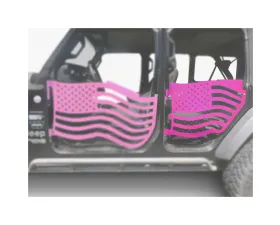 Steinjager American Flag Rear Doors Hot Pink Jeep Gladiator JT 2019+