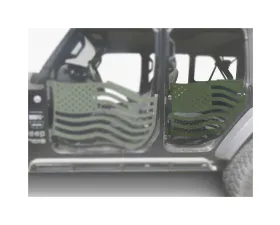 Steinjager American Flag Rear Doors Locas Green Jeep Gladiator JT 2019+