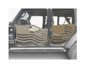 Steinjager American Flag Rear Doors Military Beige Jeep Gladiator JT 2019+