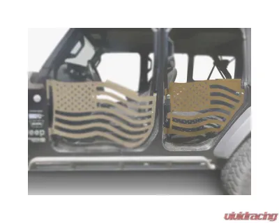 Steinjager American Flag Rear Doors Military Beige Jeep Gladiator JT 2019+ - J0049445