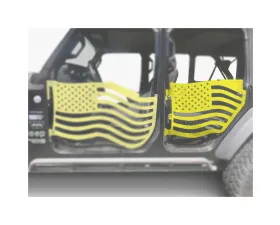 Steinjager American Flag Rear Doors Neon Yellow Jeep Gladiator JT 2019+