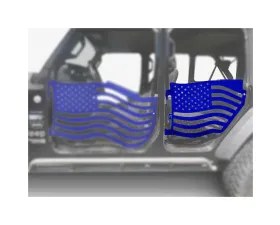 Steinjager American Flag Rear Doors Southwest Blue Jeep Gladiator JT 2019+