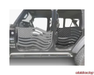 Steinjager American Flag Rear Doors Texturized Black Jeep Gladiator JT 2019+ - J0049446