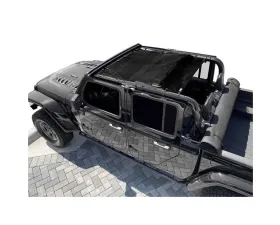 Steinjager Teddy Top Fabric Solar Screen Cover Black Jeep Gladiator JT 2019-2020