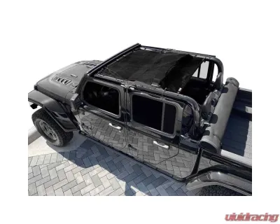 Steinjager Teddy Top Fabric Solar Screen Cover Black Jeep Gladiator JT 2019-2020 - J0049320