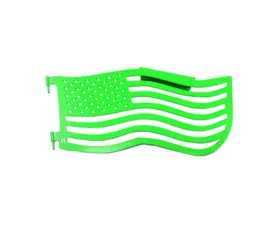 Steinjager Doors and Trail w/Accessories American Flag Neon Green  Jeep Wrangler TJ 1997-2006