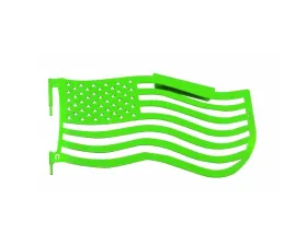 Steinjager Doors and Trail w/Accessories American Flag Front Neon Green Jeep Wrangler JK 2007-2018