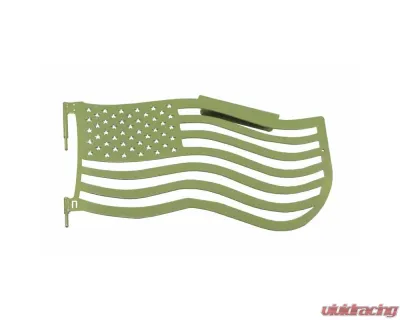 Steinjager Doors and Trail w/Accessories American Flag Front Locas Green Jeep Wrangler JK 2007-2018 - J0050175