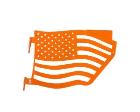 Steinjager Doors and Trail w/Accessories Rear American Flag Fluorescent Orange Jeep Wrangler JK 2007-2018