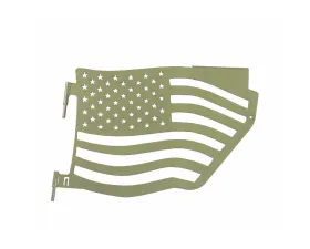 Steinjager Doors and Trail w/Accessories Rear American Flag Locas Green Jeep Wrangler JK 2007-2018