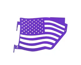 Steinjager Doors and Trail w/Accessories Rear American Flag Sinbad Purple Jeep Wrangler JK 2007-2018