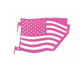 Steinjager Doors and Trail w/Accessories Rear American Flag Hot Pink Jeep Wrangler JK 2007-2018