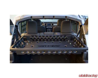 Steinjager Ace Engineering Adjustable Rear Cargo Basket Texturized Black Jeep Wrangler JL 2018+ - J0056965