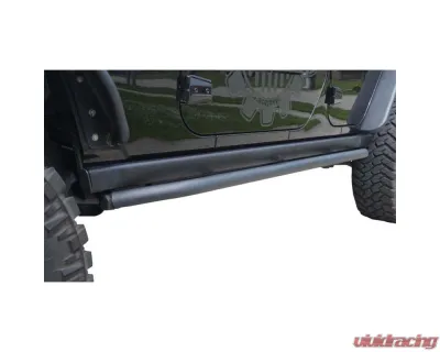 Steinjager 4 Door Texturized Black Rock Sliders Jeep Wrangler JKU 2007-2018 - J0054198