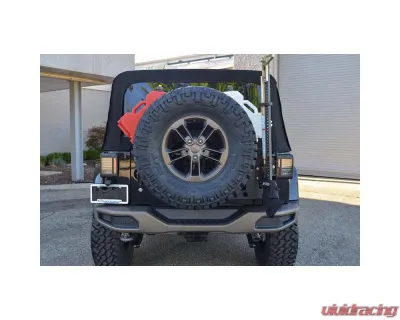 Steinjager Textured Black Stand Alone Tire Carrier Jeep Wrangler JK 2007-2018 - J0054531
