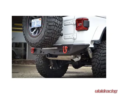 Steinjager Ace Engineering Rear Bumper Halfback (20 inch Light - No 7 pin - Backup Sensors) Texturized Black Jeep Wrangler JL 2018+ - J0055105