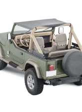 Steinjager Black Denim Bimini Top Jeep Wrangler 1987-1995                                     - J0058129 - Image 2