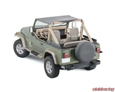 Steinjager Black Denim Bimini Top Jeep Wrangler 1987-1995 - J0058129