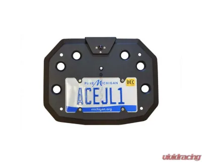 Steinjager ACE Black License Plate Relocate Jeep Wrangler JL 2018+ - J0059629