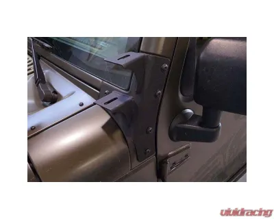 Steinjager Textured Black A-Pillar Double Light Mount Jeep Wrangler JK 2007-2018 - J0059631