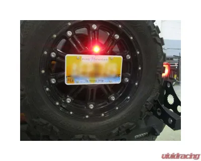 Steinjager Textured Black Spare Tire Plate Relocation Kit Jeep Wrangler TJ 1997-2006 - J0059644