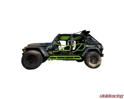 Steinjager Doors, Tubular Wrangler JK 2007-2018 Gecko Green Front and Rear Doors - J0046492