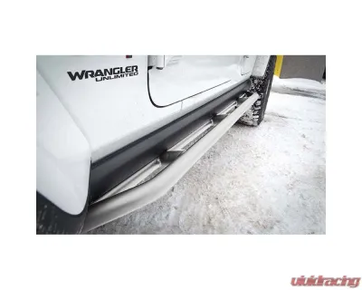 Steinjager Cloud White Rock Sliders Jeep Wrangler JL 2018+ - J0054401