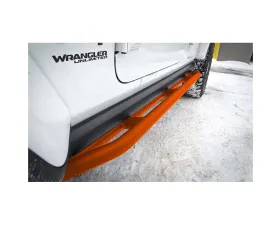 Steinjager Fluorescent Orange Rock Sliders Jeep Wrangler JL 2018+