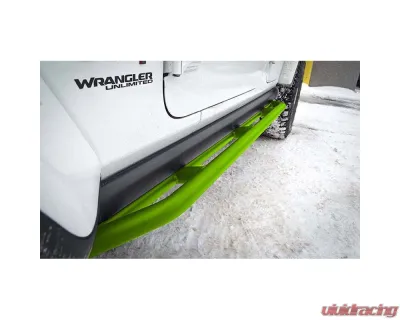 Steinjager Neon Green Rock Sliders Jeep Wrangler JL 2018+ - J0054394