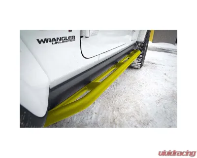 Steinjager Neon Yellow Rock Sliders Jeep Wrangler JL 2018+ - J0054402