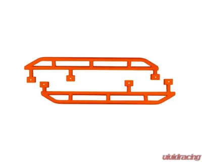 Steinjager Fluorescent Orange Rock Sliders Jeep Wrangler JK 2007-2018 - J0054189
