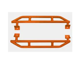 Steinjager Fluorescent Orange Rock Sliders Jeep Wrangler JK 2007-2018