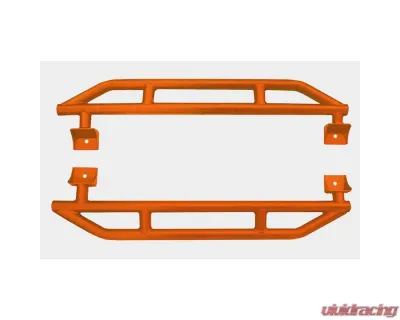 Steinjager Fluorescent Orange Rock Sliders Jeep Wrangler JK 2007-2018 - J0055015