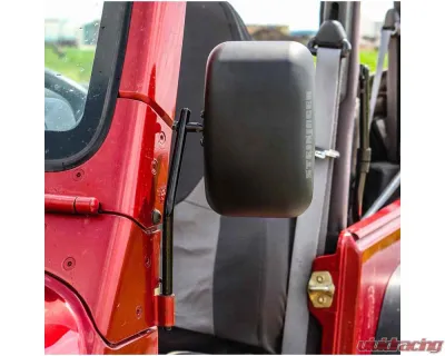 Steinjager Black Powder Coated Drop in Mirror Jeep Wrangler TJ 1997-2006 - J0029733