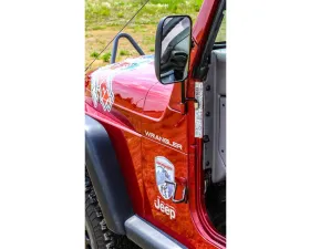 Steinjager Foot Rest Foot Pegs and Mirror Combo Jeep Wrangler TJ 1997-2006
