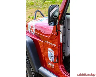 Steinjager Black Powder Coated Drop in Mirror Jeep Wrangler TJ 1997-2006 - J0029733