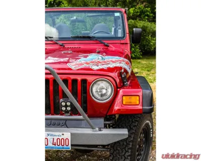Steinjager Black Powder Coated Drop in Mirror Jeep Wrangler TJ 1997-2006 - J0029733