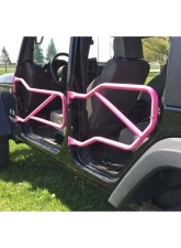 Steinjager Pink Chalk Set of 4 Tube Doors with Logo Jeep Wrangler JK 2007-2015                                     - J0040938 - Image 4