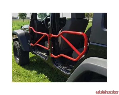 Steinjager Red Baron Set of 4 Tube Doors with Logo Jeep Wrangler JK 2007-2015 - J0040940