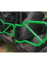Steinjager Neon Green Set of 4 Tube Doors with Logo Jeep Wrangler JK 2007-2015                                     - J0040934 - Image 4