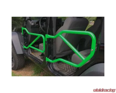 Steinjager Neon Green Set of 4 Tube Doors with Logo Jeep Wrangler JK 2007-2015 - J0040934
