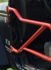 Steinjager Red Baron with Steinjager Logo Front Tube Door Kit Jeep Wrangler JK 2007-2015                                     - J0040952 - Image 2