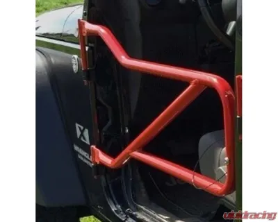 Steinjager Red Baron with Steinjager Logo Front Tube Door Kit Jeep Wrangler JK 2007-2015 - J0040952